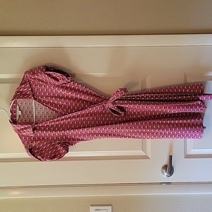 DIane Von Furstenburg DVF Pink Wrap Dress, Size 6
